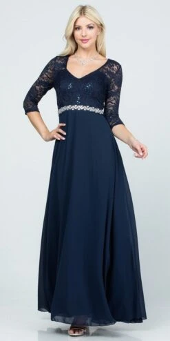 La Scala 25434 Long Chiffon Dress Lace Mid-Length Sleeve(La Scala 25434 Long Evening Dark Mauve Chiffon Dress Lace Mid Length Sleeve) 27 La Scala 25434 Long Chiffon Dress Lace Mid-Length Sleeve(La Scala 25434 Long Evening Dark Mauve Chiffon Dress Lace Mid Length Sleeve) -Dress Promotion Store 25434 la scala navy blue 5245db95 7a1d 4830 afbb 93b14da8e008