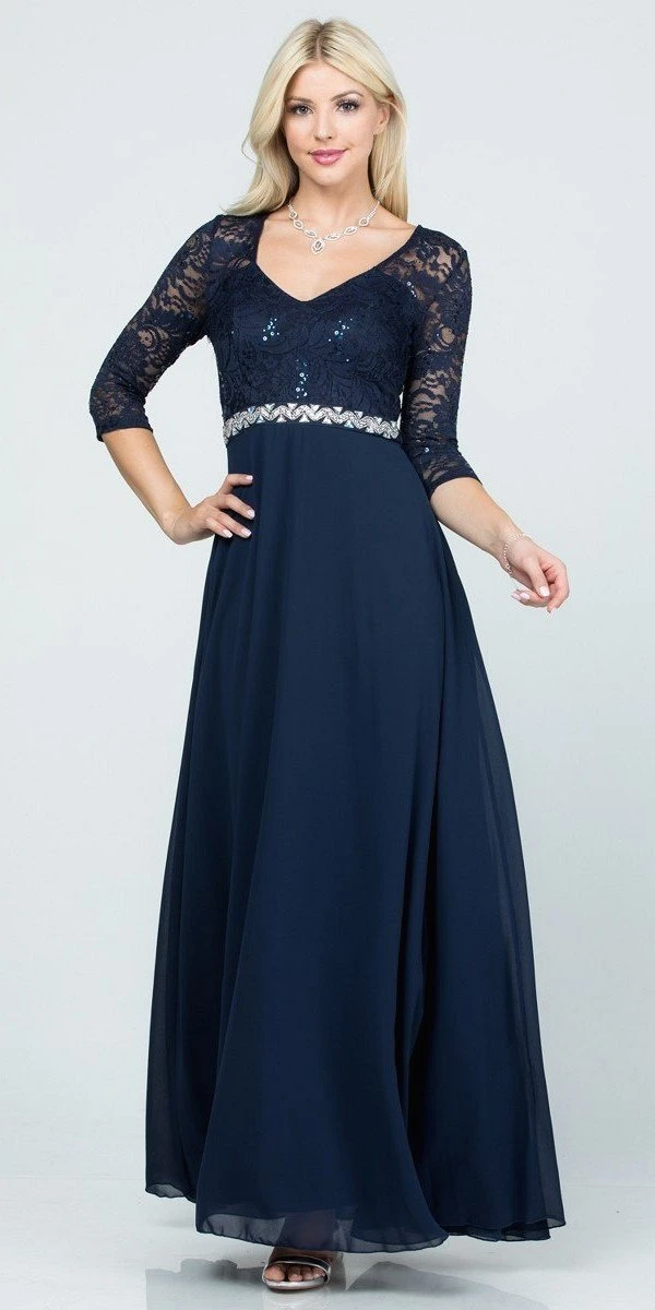 La Scala 25434 Long Chiffon Dress Lace Mid-Length Sleeve(La Scala 25434 Long Evening Dark Mauve Chiffon Dress Lace Mid Length Sleeve) 8 La Scala 25434 Long Chiffon Dress Lace Mid-Length Sleeve(La Scala 25434 Long Evening Dark Mauve Chiffon Dress Lace Mid Length Sleeve) - Image 6