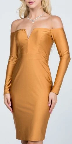 La Scala 25465 Long Sleeved Off-Shoulder Cocktail Short Dress(Long Sleeved Off Shoulder Cocktail Short Dress Hunter Green) 23 La Scala 25465 Long Sleeved Off-Shoulder Cocktail Short Dress(Long Sleeved Off Shoulder Cocktail Short Dress Hunter Green) -Dress Promotion Store 25465 la scala gold zoom 365cd666 f853 482f 8cea 49877893e9a1