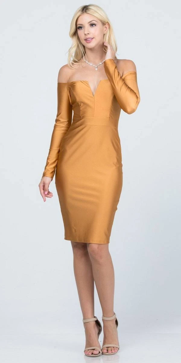 La Scala 25465 Long Sleeved Off-Shoulder Cocktail Short Dress(Long Sleeved Off Shoulder Cocktail Short Dress Hunter Green) 9 La Scala 25465 Long Sleeved Off-Shoulder Cocktail Short Dress(Long Sleeved Off Shoulder Cocktail Short Dress Hunter Green) - Image 7