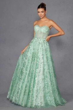 Juliet JT2547S Strapless Sweetheart A-Line Mint Gown(Juliet Jt2547s Strapless Sweetheart A Line Mint Gown) -Dress Promotion Store 2547SMINTGREEN 1