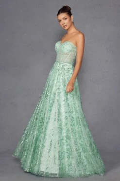 Juliet JT2547S Strapless Sweetheart A-Line Mint Gown(Juliet Jt2547s Strapless Sweetheart A Line Mint Gown) -Dress Promotion Store 2547SMINTGREEN 4