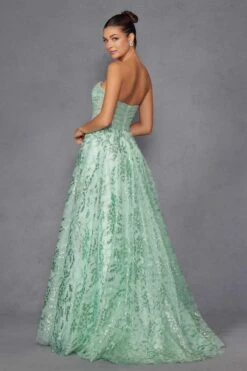 Juliet JT2547S Strapless Sweetheart A-Line Mint Gown(Juliet Jt2547s Strapless Sweetheart A Line Mint Gown) -Dress Promotion Store 2547SMINTGREEN 5