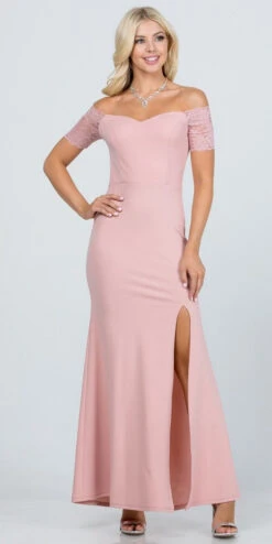 La Scala 25612 Long Mermaid Dress Off Shoulder Lace Sleeve(La Scala 25612 Long Mermaid Burgundy Dress Off Shoulder Lace Sleeve) 31 La Scala 25612 Long Mermaid Dress Off Shoulder Lace Sleeve(La Scala 25612 Long Mermaid Burgundy Dress Off Shoulder Lace Sleeve) -Dress Promotion Store 25612 la scala blush