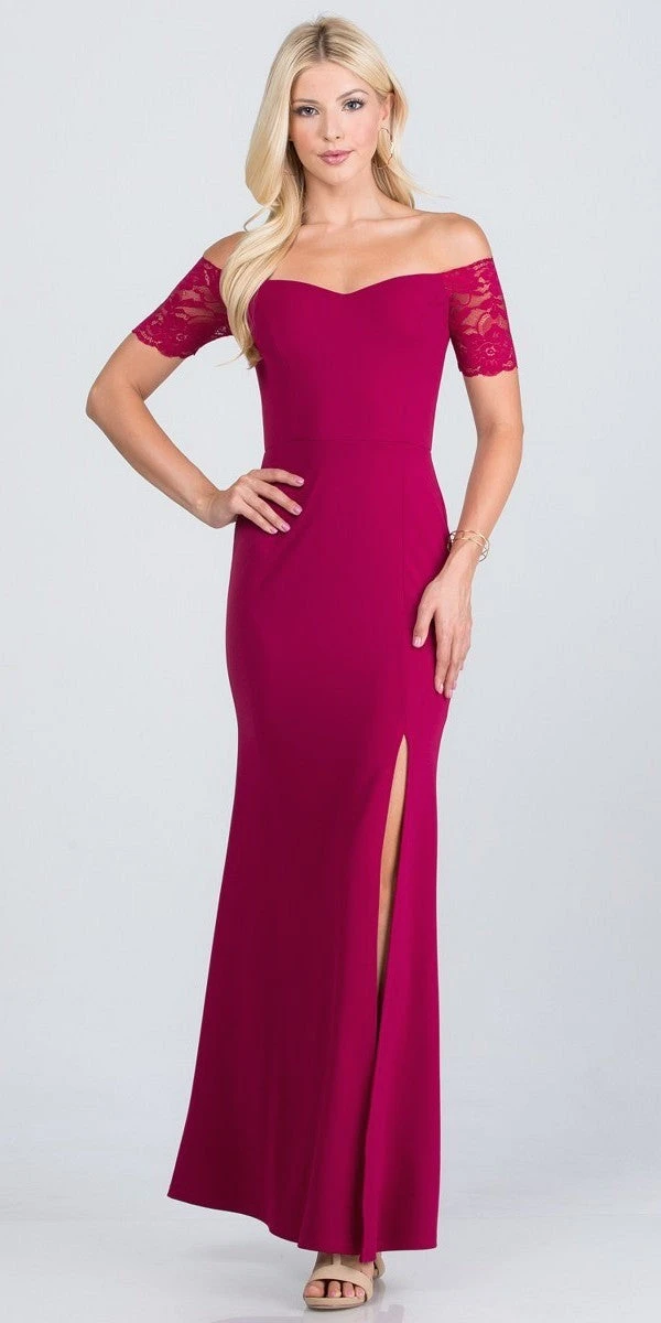 La Scala 25612 Long Mermaid Dress Off Shoulder Lace Sleeve(La Scala 25612 Long Mermaid Burgundy Dress Off Shoulder Lace Sleeve) 12 La Scala 25612 Long Mermaid Dress Off Shoulder Lace Sleeve(La Scala 25612 Long Mermaid Burgundy Dress Off Shoulder Lace Sleeve) - Image 10