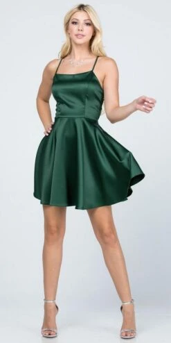 La Scala 25713 Short Fit And Flare Dress Spaghetti Straps Criss Cross Back(La Scala 25713 Short Fit And Flare Dress Spaghetti Straps Criss Cross Back) 24 La Scala 25713 Short Fit And Flare Dress Spaghetti Straps Criss Cross Back(La Scala 25713 Short Fit And Flare Dress Spaghetti Straps Criss Cross Back) -Dress Promotion Store 25713 la scala hunter green e9fb2113 07ed 4d10 9115 77f65871307f