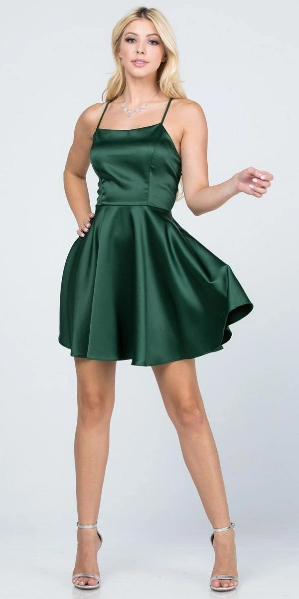 La Scala 25713 Short Fit And Flare Dress Spaghetti Straps Criss Cross Back(La Scala 25713 Short Fit And Flare Dress Spaghetti Straps Criss Cross Back) 5 La Scala 25713 Short Fit And Flare Dress Spaghetti Straps Criss Cross Back(La Scala 25713 Short Fit And Flare Dress Spaghetti Straps Criss Cross Back) - Image 3