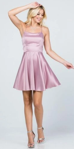 La Scala 25713 Short Fit And Flare Dress Spaghetti Straps Criss Cross Back(La Scala 25713 Short Fit And Flare Dress Spaghetti Straps Criss Cross Back) 34 La Scala 25713 Short Fit And Flare Dress Spaghetti Straps Criss Cross Back(La Scala 25713 Short Fit And Flare Dress Spaghetti Straps Criss Cross Back) -Dress Promotion Store 25713 la scala mauve fa4f69dd 31e2 4e25 a349 b687edff4c0e