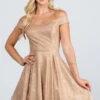 La Scala 25759 Short Off The Shoulder Skater Dress Glitter Jacquard(La Scala 25759 Short Off The Shoulder Skater Dress Glitter Jacquard Rust) -Dress Promotion Store 25759 la scala champagne fd3c8ff7 9996 4b7d a486 0ff64d0e0f7d 1