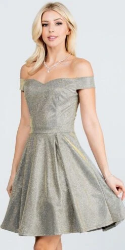 La Scala 25759 Short Off The Shoulder Skater Dress Glitter Jacquard(La Scala 25759 Short Off The Shoulder Skater Dress Glitter Jacquard Rust) 34 La Scala 25759 Short Off The Shoulder Skater Dress Glitter Jacquard(La Scala 25759 Short Off The Shoulder Skater Dress Glitter Jacquard Rust) -Dress Promotion Store 25759 la scala olive