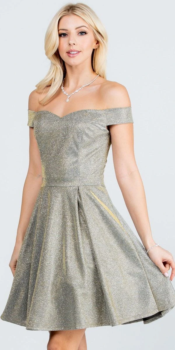 La Scala 25759 Short Off The Shoulder Skater Dress Glitter Jacquard(La Scala 25759 Short Off The Shoulder Skater Dress Glitter Jacquard Rust) 15 La Scala 25759 Short Off The Shoulder Skater Dress Glitter Jacquard(La Scala 25759 Short Off The Shoulder Skater Dress Glitter Jacquard Rust) - Image 13