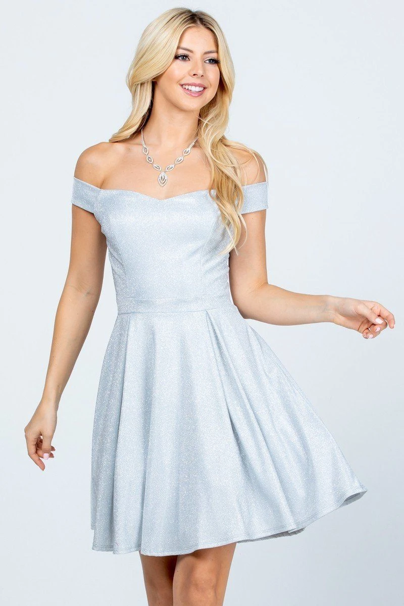 La Scala 25759 Short Off The Shoulder Skater Dress Glitter Jacquard(La Scala 25759 Short Off The Shoulder Skater Dress Glitter Jacquard Rust) 8 La Scala 25759 Short Off The Shoulder Skater Dress Glitter Jacquard(La Scala 25759 Short Off The Shoulder Skater Dress Glitter Jacquard Rust) - Image 6