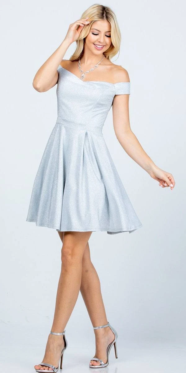 La Scala 25759 Short Off The Shoulder Skater Dress Glitter Jacquard(La Scala 25759 Short Off The Shoulder Skater Dress Glitter Jacquard Rust) 7 La Scala 25759 Short Off The Shoulder Skater Dress Glitter Jacquard(La Scala 25759 Short Off The Shoulder Skater Dress Glitter Jacquard Rust) - Image 5