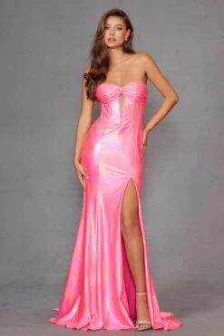 Juliet JT2579H Strapless Sweetheart Iridescent Prom Gown(Juliet Jt2579h Strapless Sweetheart Iridescent Prom Gown) -Dress Promotion Store 2579HHOTPINK 1