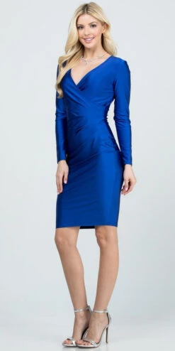 La Scala 25824 Long Sleeve Shiny Tricot Overlap Midi Dress(Long Sleeve Shiny Tricot Overlap Midi Dress By La Scala 25824) 27 La Scala 25824 Long Sleeve Shiny Tricot Overlap Midi Dress(Long Sleeve Shiny Tricot Overlap Midi Dress By La Scala 25824) -Dress Promotion Store 25824 royal full