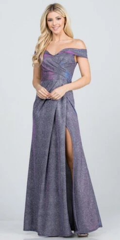 CLEARANCE - La Scala 25854 Off The Shoulder Glittery Jacquard Gathered Gown (Size L)(Clearance La Scala 25854 Off The Shoulder Glittery Jacquard Gathered Gown Size L) -Dress Promotion Store 25854 la scala navy blue ef90f905 2d2a 4d14 ad75 316647f9ccfa