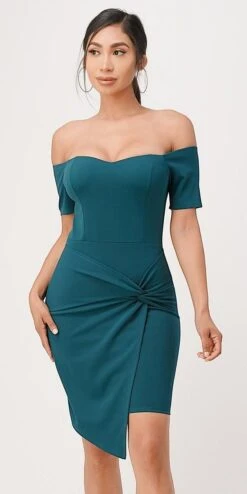 La Scala 25892 Short Body Con Cocktail Dress Off Shoulder Form Fit(La Scala 25892 Short Body Con Cocktail Dress Off Shoulder Form Fit) 37 La Scala 25892 Short Body Con Cocktail Dress Off Shoulder Form Fit(La Scala 25892 Short Body Con Cocktail Dress Off Shoulder Form Fit) -Dress Promotion Store 25892 la scala hunter green