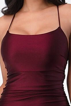 La Scala 25925 Back Lace Up Mermaid Dress Waist Shirring And Open Slit(La Scala 25925 Back Lace Up Mermaid Dress Waist Shirring And Open Slit) -Dress Promotion Store 25925 la scala burgundy zoom 975e8f55 3510 4b4c afca 1314ee009e20