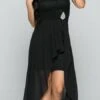 La Scala 25978 High Low Chiffon/Lace Strapless Dress(La Scala 25978 High Low Chiffon Lace Strapless Dress) 1 La Scala 25978 High Low Chiffon/Lace Strapless Dress(La Scala 25978 High Low Chiffon Lace Strapless Dress) -Dress Promotion Store 25978 black