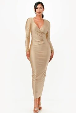 La Scala 26057 Long Sleeve Fitted Maxi Dress(La Scala 26057 Long Sleeve Fitted Maxi Dress)