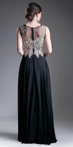Cinderella Divine 2635 A-Line Chiffon Gown Lace Embellished Bodice(Cinderella Divine 2635 A Line Chiffon Peach Gown Lace Embellished Bodice) -Dress Promotion Store 2635 cinderella dress black back bb115e29 34c9 4a10 bb4c ffebe540a37f