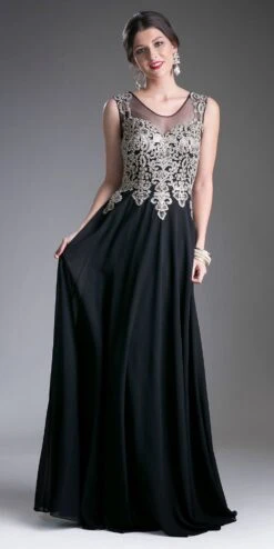 Cinderella Divine 2635 A-Line Chiffon Gown Lace Embellished Bodice(Cinderella Divine 2635 A Line Chiffon Peach Gown Lace Embellished Bodice) -Dress Promotion Store 2635 cinderella dress black 3bf0f060 8ed4 4d05 883f 97f1104b1619