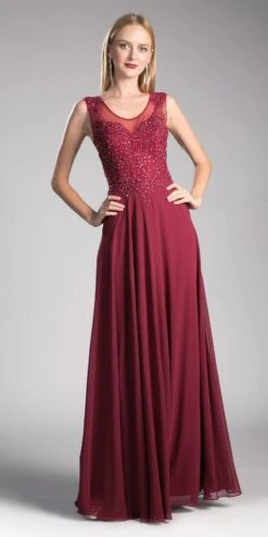 Cinderella Divine 2635 A-Line Chiffon Gown Lace Embellished Bodice(Cinderella Divine 2635 A Line Chiffon Peach Gown Lace Embellished Bodice) -Dress Promotion Store 2635 CD0118 cinderella divine burgundy 09f4cd72 aa4a 492d a116 be7a1f4a8661