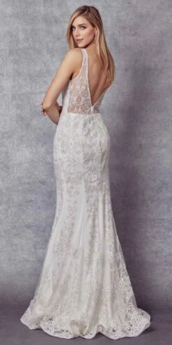 Juliet 277W Fancy Glitter Design Tulle Mermaid Wedding Dress(Juliet 277w Fancy Glitter Design Tulle Mermaid Wedding Dress) -Dress Promotion Store 277 OffWhite Back 60193f57 043f 406f 9448 dd380b17132b