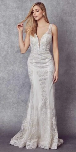 Juliet 277W Fancy Glitter Design Tulle Mermaid Wedding Dress(Juliet 277w Fancy Glitter Design Tulle Mermaid Wedding Dress) -Dress Promotion Store 277 OffWhite Front e335a622 2c31 4152 8a5f 7a065c94b214