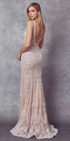 Juliet 277W Fancy Glitter Design Tulle Mermaid Wedding Dress(Juliet 277w Fancy Glitter Design Tulle Mermaid Wedding Dress) -Dress Promotion Store 277 PalePetal Back ae25a7f9 e0c2 4b53 810a 8a133ef5aa76