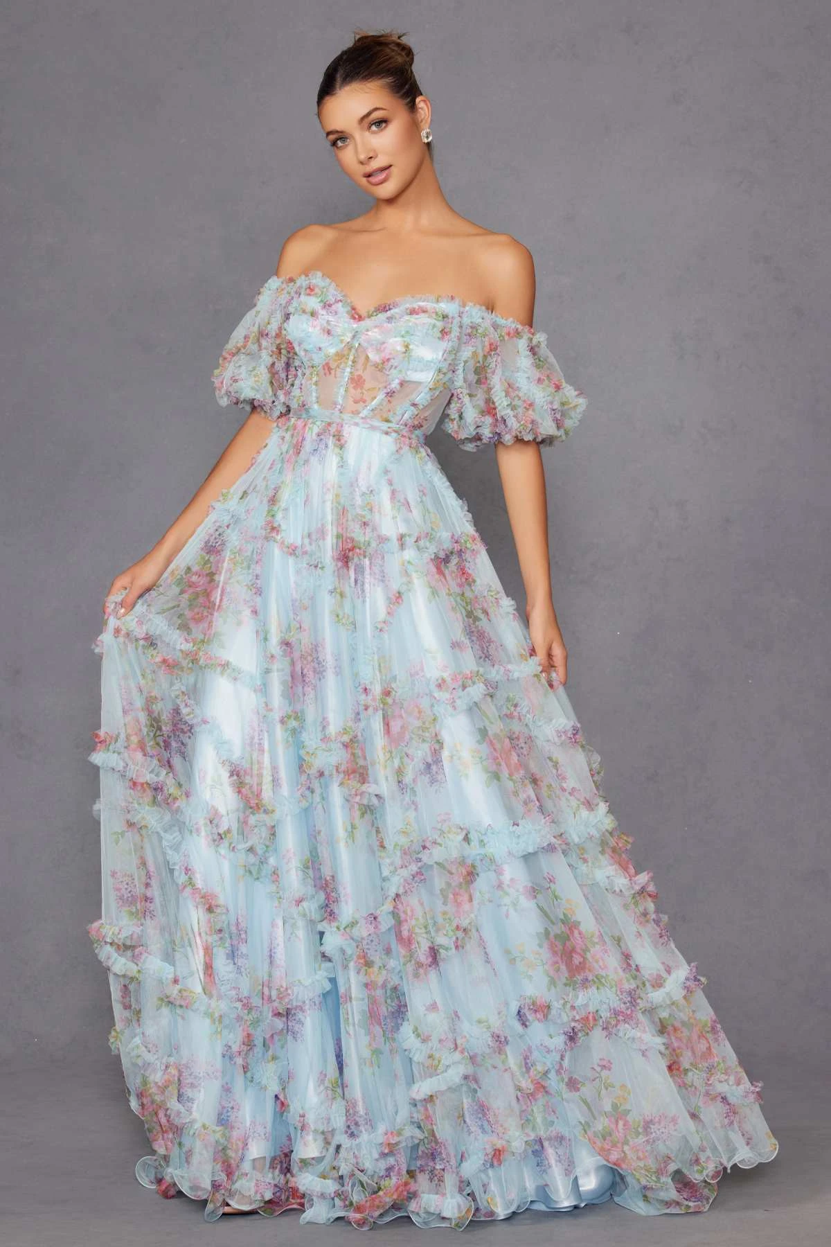 Juliet JT2887C Whimsy Sweetheart Off Shoulder Ruffled A-Line Print Gown(Juliet Jt2887c Whimsy Sweetheart Off Shoulder Ruffled A Line Print Gown) 6 Juliet JT2887C Whimsy Sweetheart Off Shoulder Ruffled A-Line Print Gown(Juliet Jt2887c Whimsy Sweetheart Off Shoulder Ruffled A Line Print Gown) - Image 4