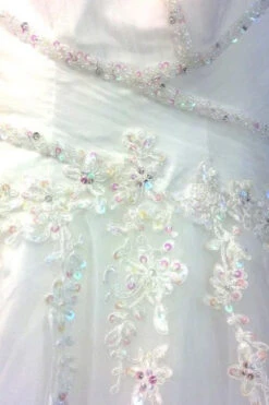 CLEARANCE - Juliet 301 Poofy Quinceanera Tulle Dress A-Line Strapless Beading(Poofy Fuchsia Quinceanera Tulle Dress A Line Strapless Beading) -Dress Promotion Store 301 juliet white zoom