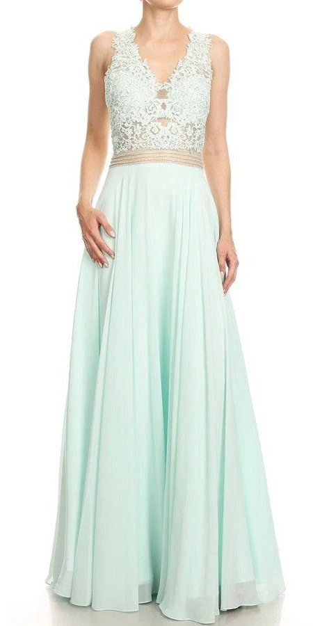 J&J Fashion 3068 Cut-Out Back A-Line Long Prom Dress(Cut Out Back A Line Long Prom Dress Aqua) 3 J&J Fashion 3068 Cut-Out Back A-Line Long Prom Dress(Cut Out Back A Line Long Prom Dress Aqua)