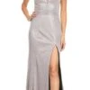 J&J Fashion 3084 Sleeveless Long Prom Dress With Slit(Sleeveless Long Prom Dress Silver With Slit) -Dress Promotion Store 3084 jj fashion silver