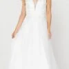 J&J Fashion 3087 Appliqued V-Neck And Back Wedding Dress(Appliqued V Neck And Back Long White Wedding Dress) -Dress Promotion Store 3087 jj fashion white