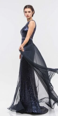 Eureka 3335 Illusion Sequins Gown Sleeveless With Sheer Train(Illusion Sequins Prom Gown Sleeveless With Sheer Train Gold) -Dress Promotion Store 3335 eureka navy dress 82538c01 14ac 45bb b9da 3e58112c9448