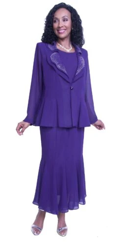 Hosanna 5513 Ankle Length Dress With Long Sleeve Jacket(Hosanna Design 5513 Dress Ankle Length Company Event Long Jacket)