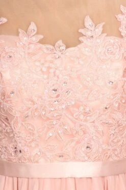 Eureka 3633 Appliqued Bodice A-Line Dress Knee-Length(Appliqued Bodice Wedding Guest A Line Dress Knee Length Mocha) -Dress Promotion Store 3633 eureka dusty pink zoom 35948750 dc4b 49cb 86fa 3f553a3a7913