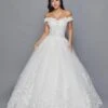 DeKlaire Bridal 420 Off The Shoulder A-Line Wedding Gown(Off The Shoulder A Line Wedding Gown Deklaire Bridal 420)