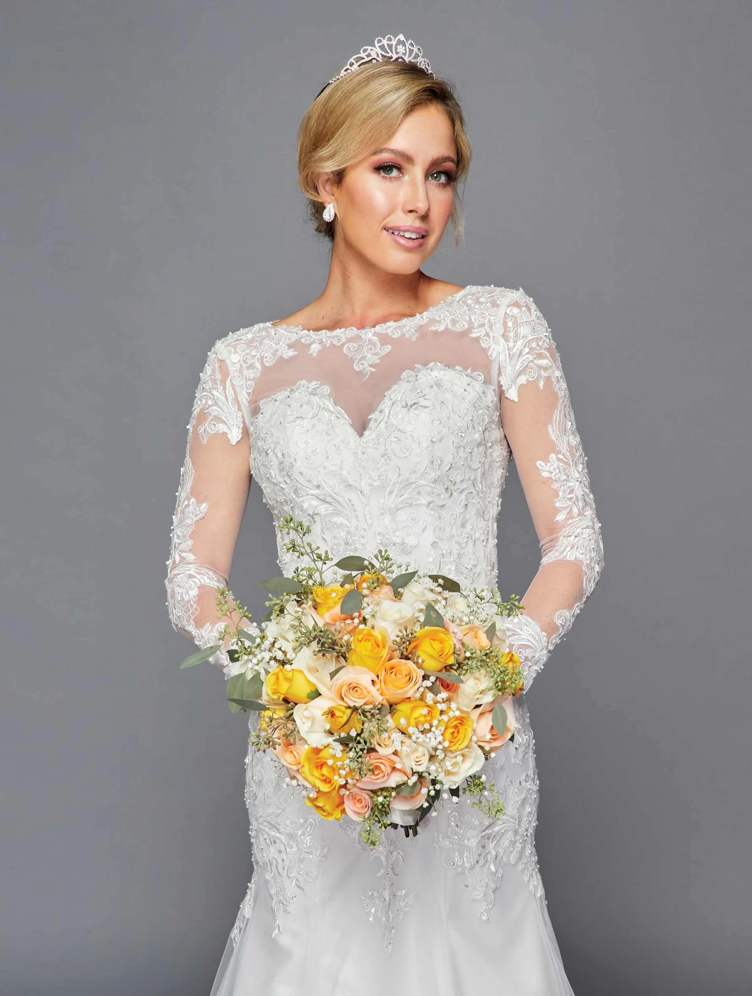 Deklaire Bridal 435 Long Length Sleeve A-Line Wedding Gown Beaded Lace(Deklaire Bridal 435 Long Length Sleeve A Line Wedding Gown Beaded Lace) 5 Deklaire Bridal 435 Long Length Sleeve A-Line Wedding Gown Beaded Lace(Deklaire Bridal 435 Long Length Sleeve A Line Wedding Gown Beaded Lace) - Image 3