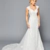 DeKlaire Bridal 448 V-Neckline Mermaid Wedding Dress(Deklaire Bridal 448 Scoop Neckline Mermaid Wedding Dress)