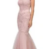 Eureka 4510 Cut Out Back Floor Length Mermaid-Style Sleeveless Gown(Cut Out Back Floor Length Mermaid Style Sleeveless Gown Dusty Rose)