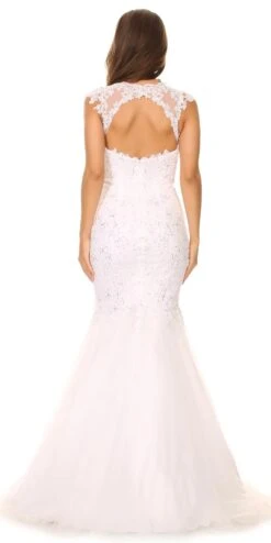 Eureka 4510 Cut Out Back Floor Length Mermaid-Style Sleeveless Gown(Cut Out Back Floor Length Mermaid Style Sleeveless Gown Dusty Rose) -Dress Promotion Store 4510 eureka white back daf256e7 54b0 488f 8852 84cb272b7ef7