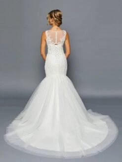 DeKlaire Bridal 461 V-Neckline Mermaid Court Train Wedding Dress(Deklaire Bridal 461 V Neckline Mermaid Court Train Wedding Dress) 6 DeKlaire Bridal 461 V-Neckline Mermaid Court Train Wedding Dress(Deklaire Bridal 461 V Neckline Mermaid Court Train Wedding Dress) -Dress Promotion Store 461 2