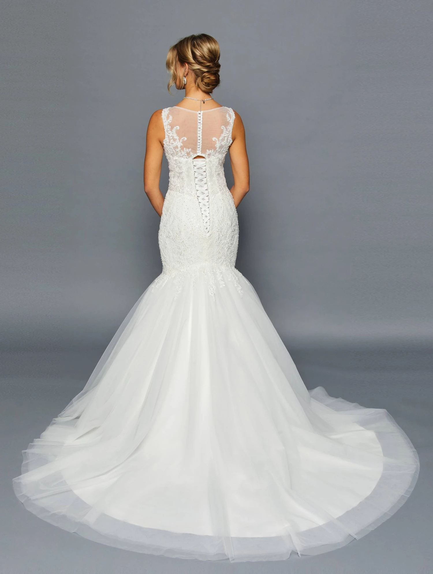 DeKlaire Bridal 461 V-Neckline Mermaid Court Train Wedding Dress(Deklaire Bridal 461 V Neckline Mermaid Court Train Wedding Dress) 4 DeKlaire Bridal 461 V-Neckline Mermaid Court Train Wedding Dress(Deklaire Bridal 461 V Neckline Mermaid Court Train Wedding Dress) - Image 2