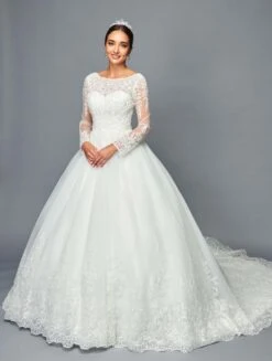 DeKlaire Bridal 464 Floor Length A-Line Ball Wedding Gown(Deklaire Bridal 464 Floor Length A Line Ball Wedding Gown)