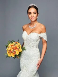 DeKlaire Bridal 465 Off-Shoulder Mermaid Style Wedding Gown(Deklaire Bridal 465 Off Shoulder Mermaid Style Wedding Gown) -Dress Promotion Store 465 3