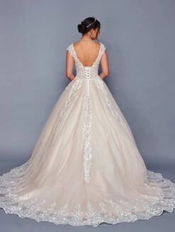 DeKlaire Bridal 479 Cap Sleeve Princess A-Line Wedding Ball Gown(Deklaire Bridal 479 Cap Sleeve Princess A Line Wedding Ball Gown) -Dress Promotion Store 479 2