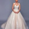 Deklaire Bridal 482 Floor Length A-Line Poofy Wedding Gown(Deklaire Bridal 482 Floor Length A Line Poofy Wedding Gown)