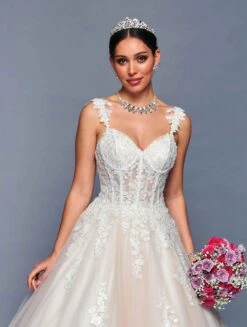 Deklaire Bridal 482 Floor Length A-Line Poofy Wedding Gown(Deklaire Bridal 482 Floor Length A Line Poofy Wedding Gown) -Dress Promotion Store 482 3
